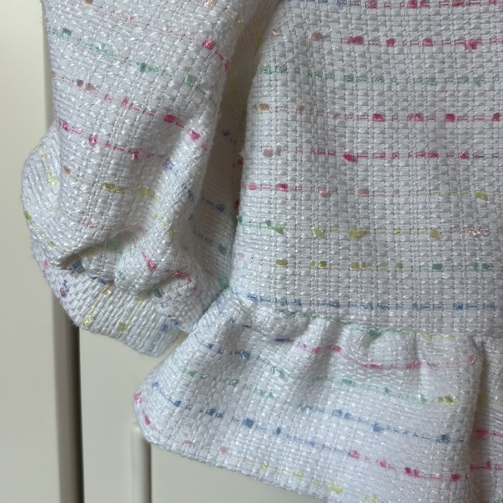 NWT Janie and Jack Toddler Girl Tweed Peplum Jacket - Size 2T - Picture 4 of 11